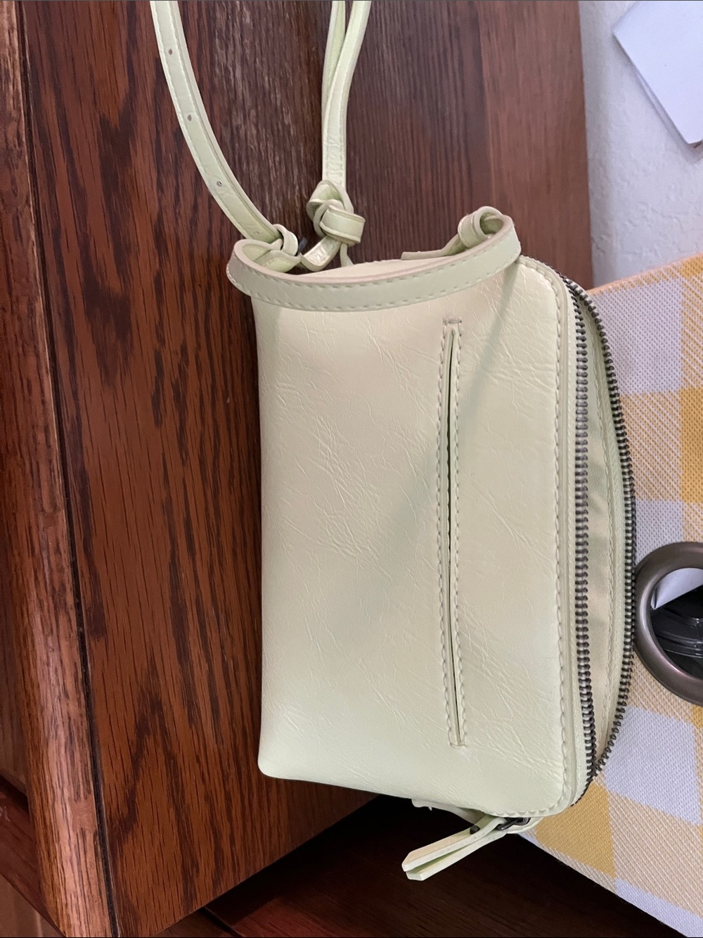 Light green small shoulder purse